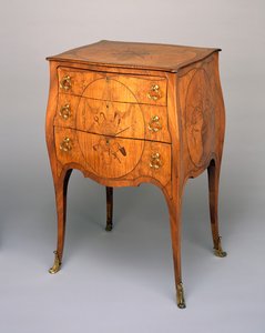 Komodin, c.1770 (maun ağacı, gül ağacı, kalamar ve ormolu)